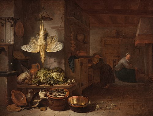 A Kitchen, 1656, Hendrick Martensz Sorgh