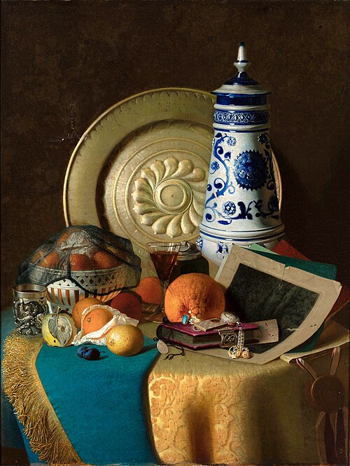 Still life with books, 1875, Wiktor Skinder