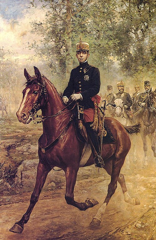 Alfonso XIII a caballo, , Román Navarro