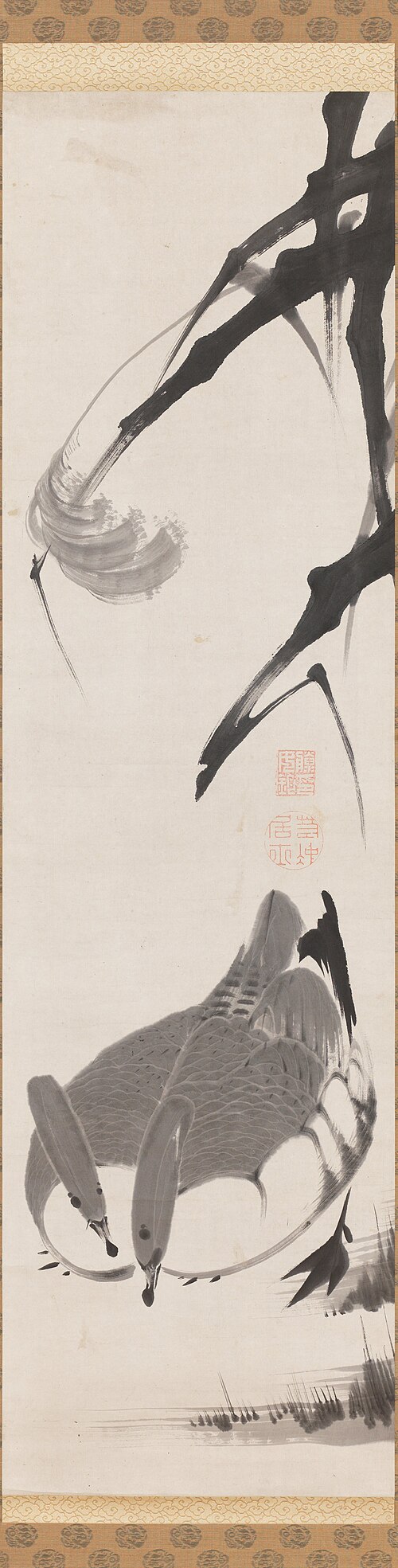 Geese and Reeds, , Itō Jakuchū