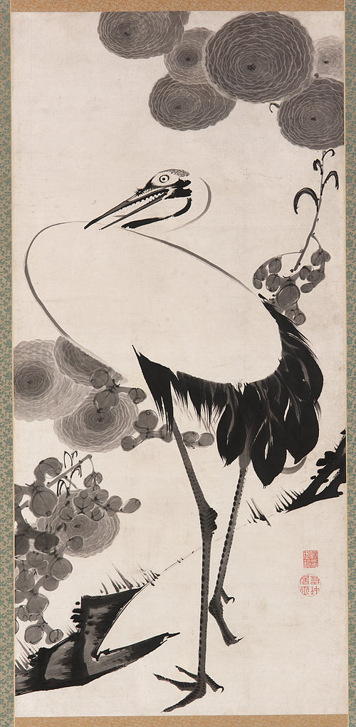 Grues du Japon, 1800, Itō Jakuchū
