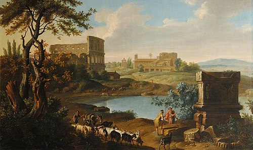 An Italian Landscape, 1772, Johann Heinrich Müntz