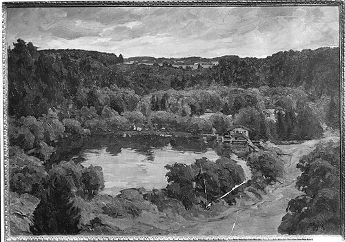 Waldtal mit Weiher, 1926, Hans von Hayek