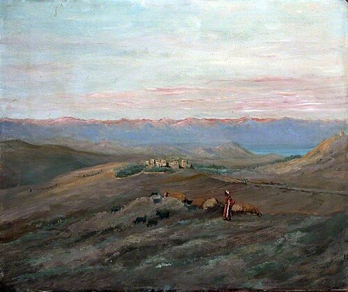Anathoth, View towards the Dead Sea and the Moab Mountains, 1899, Caroline Emily Gray Hill
