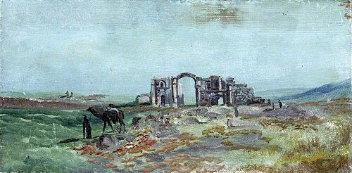 Landscape with Ruins and Figures, 1899, Caroline Emily Gray Hill