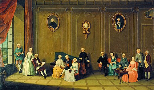 Bildnis der Familie des Johann Rudolf Stettler (1696-1757), 1755, Johann Ludwig Aberli