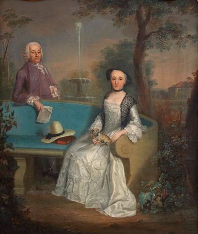 Ehepaar Martin Bachofen (1727–1814) und Margaretha Heitz (zugeschrieben)., 1775, Johann Ludwig Aberli