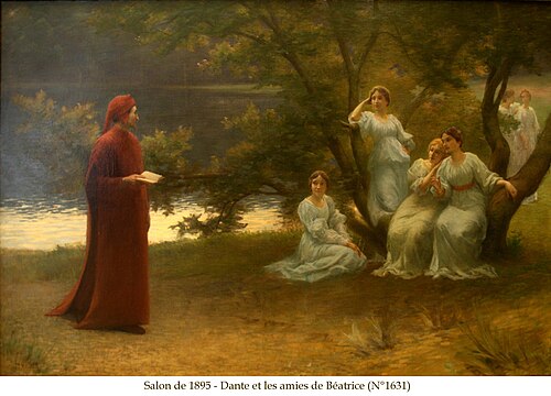 Dante et les amies de Béatrice, 1895, Marcel Rieder