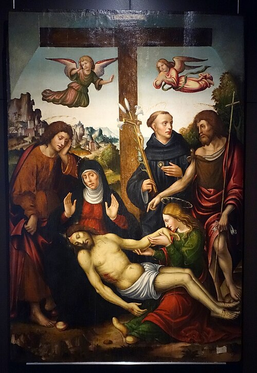 La lamentation sur le corps du Christ mort, 1525, Agostino Bombelli