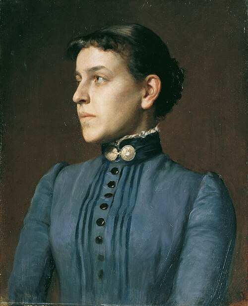 Dame im blauen Kleid, 1905, Rudolf Bacher