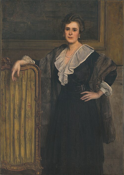 Portrét stojacej ženy, 1919, Rudolf Bacher