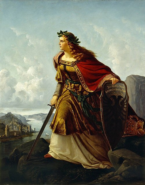 Germania auf der Wacht am Rhein, 1860, Lorenz Clasen