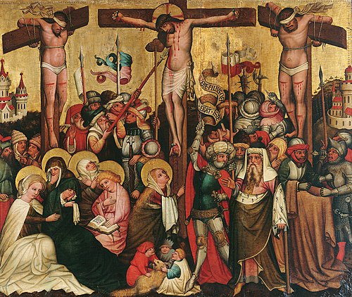 The crucifixion, 1457, Meister von Laufen
