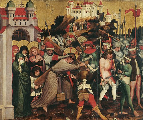 Christ carrying the cross, 1457, Meister von Laufen