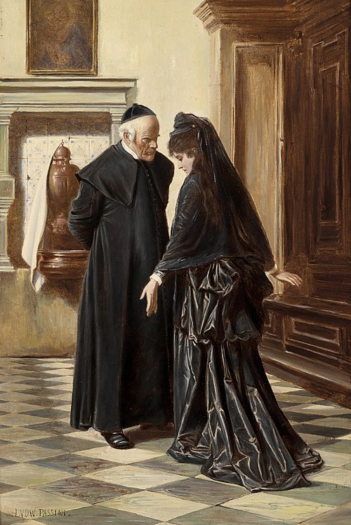 A Serious Talk, 1899, Ludwig Passini