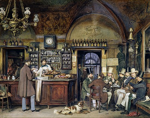 Artist in Caffè Greco in Rome, 1856, Ludwig Passini