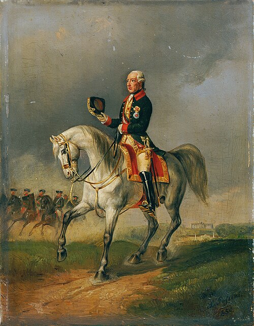 Kaiser Joseph II. reitend, 1850, Ludwig Passini