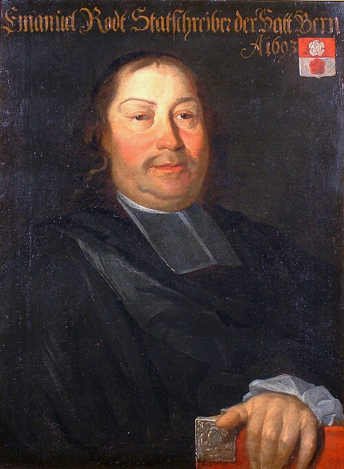 Bildnis Emanuel Rodt (1655-1728), Stadtschreiber., 1704, Johann Rudolf Huber