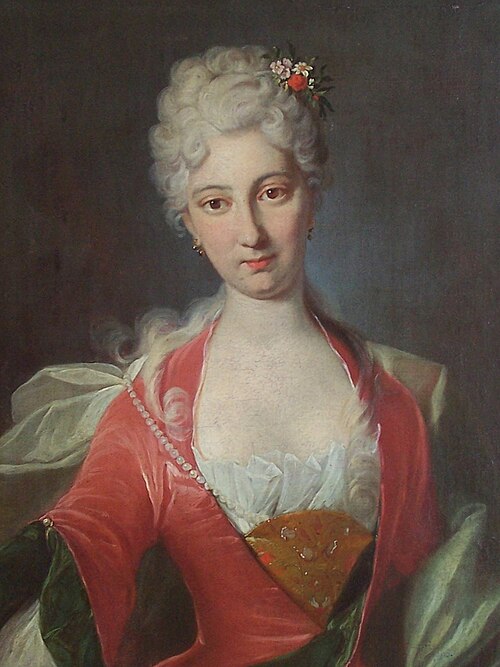 Portrait of a Lady., 1710, Johann Rudolf Huber
