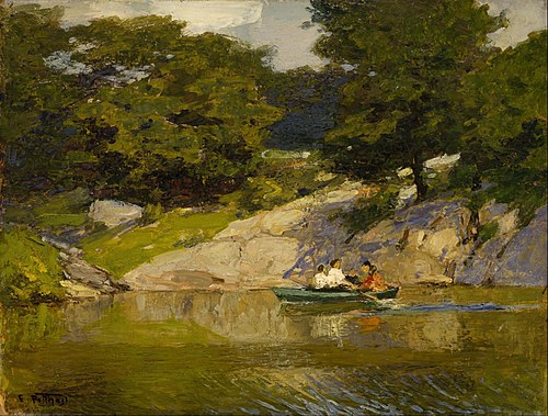 Boating in Central Park, , Edward Henry Potthast
