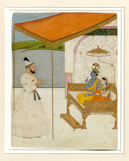Raja Balwant Singh’s Vision of Krishna and Radha, 1747, Nainsukh