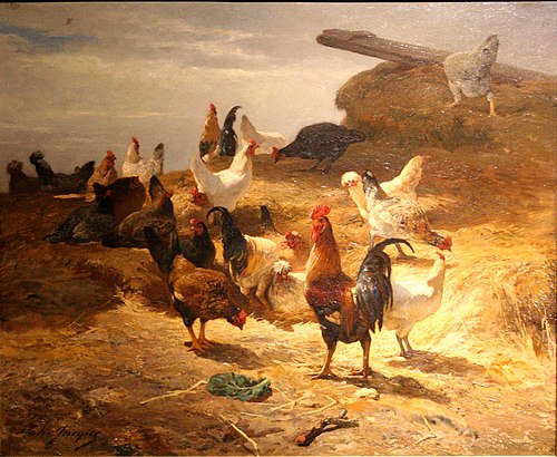 La Basse-Cour, 1900, Charles Jacque