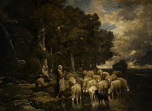 The Wane of Day, 1881, Charles Jacque