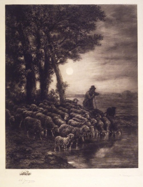 Moonlight, 1888, Charles Jacque