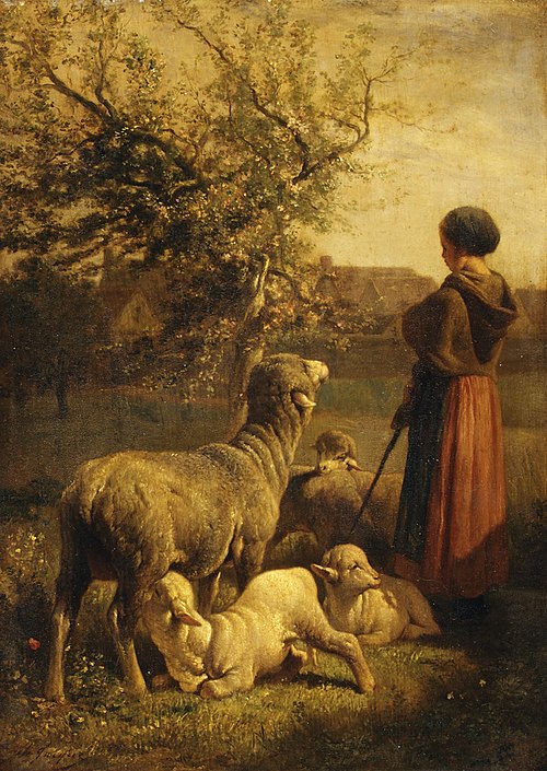 Springtime, 1863, Charles Jacque