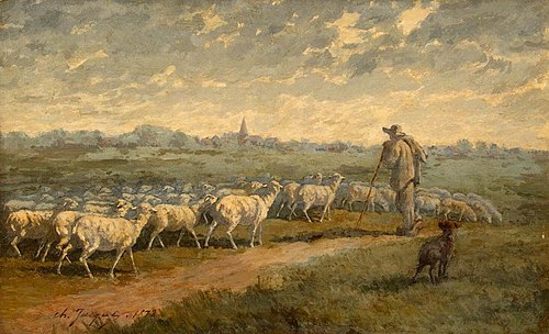 Paysage avec troupeau, 1872, Charles Jacque