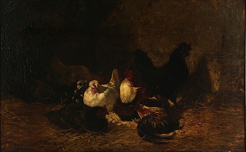 Le poulailler, 1850, Charles Jacque