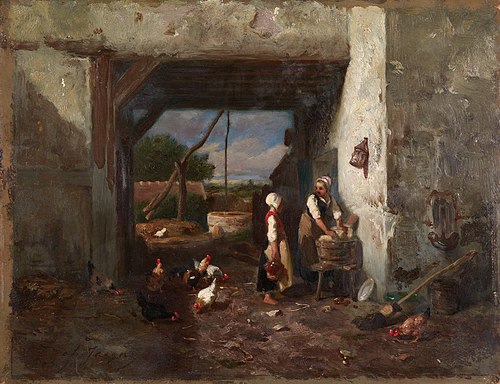 Hühnerhof, 1870, Charles Jacque