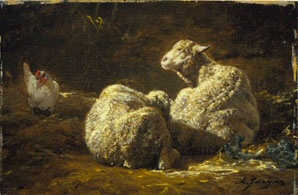 Sheep at Rest, , Charles Jacque