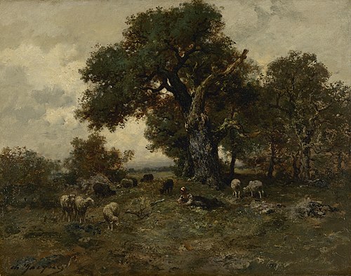Landscape with Sheep, 1870, Charles Jacque