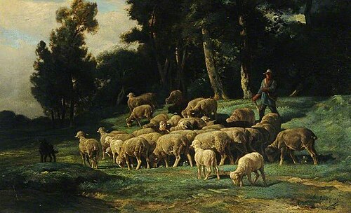The Flock, 1857, Charles Jacque