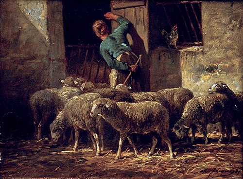 Le retour du troupeau, 1889, Charles Jacque