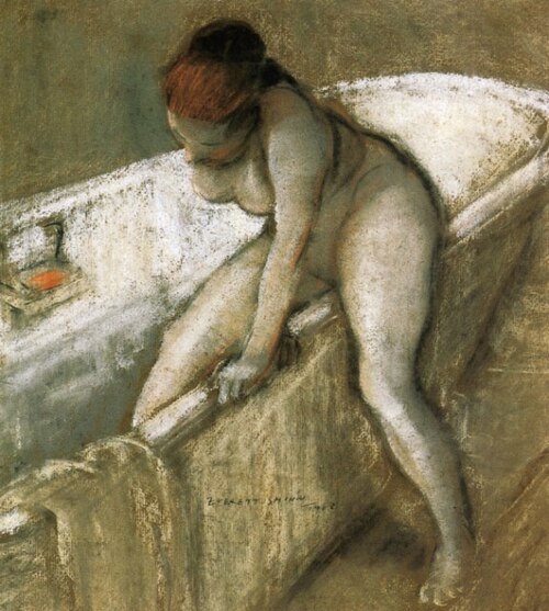 Girl in Bathtub, 1910, Everett Shinn