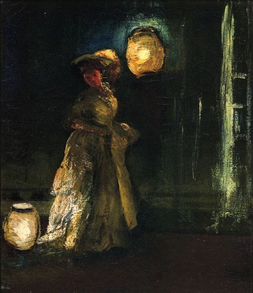 Girl with Japanese Lanterns, 1912, Everett Shinn