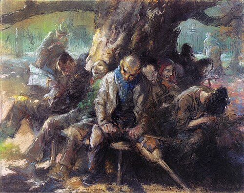 Green Park, London, 1908, Everett Shinn