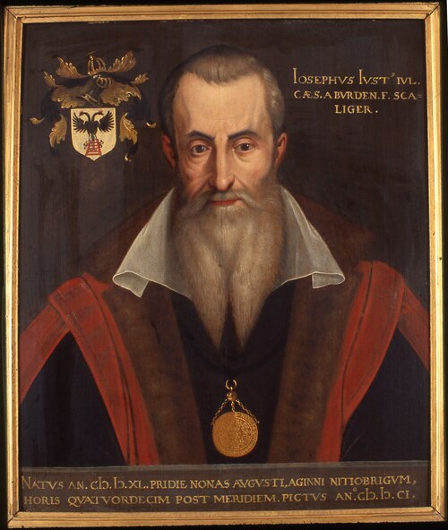 Portret van Josephus Justus Scaliger, hoogleraar Latijn, Oudheden en Historie te Leiden, 1601, unknown