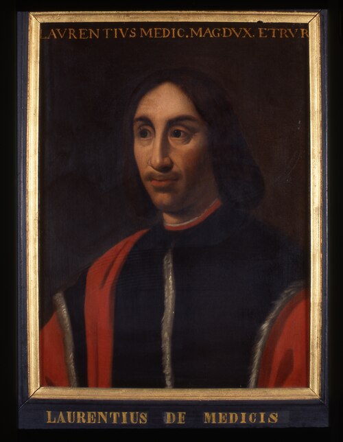 Portret van Lorenzo de' Medici, heerser over Florence, kunstverzamelaar en bankier, 1401, unknown