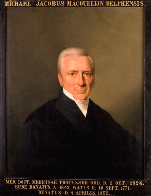 Portret van Michael Jacobus Macquelijn, hoogleraar Praktische Geneeskunde te Leiden, 1801, unknown
