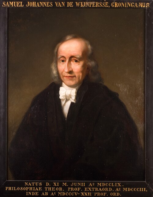 Portret van Samuel Johannes van de Wijnpersse, hoogleraar Redeneerkunde, Bovennatuurkunde en Zedekun, 1801, unknown
