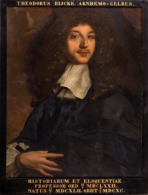 Portret van Theodorus de Rijcke, hoogleraar Historiën en Welsprekendheid te Leiden, 1670, unknown