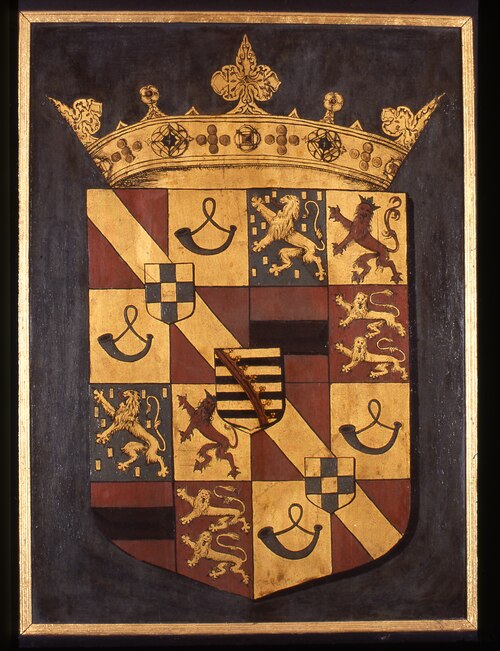 Wapenschild van prins Maurits van Oranje, stadhouder, 1501, unknown