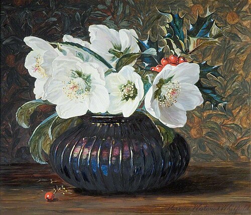Christmas Roses, 1879, Florence Sarah Whitfield