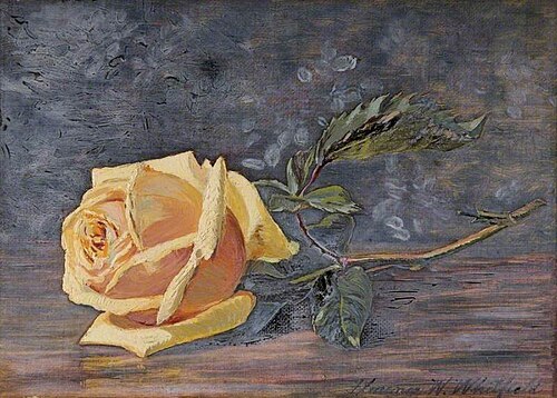 Yellow Rose, 1886, Florence Sarah Whitfield