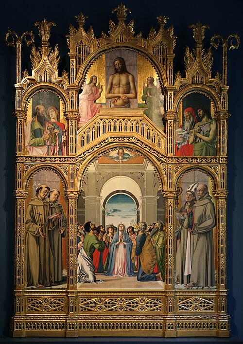 Pentecost table (6 panels), 1478, Alvise Vivarini