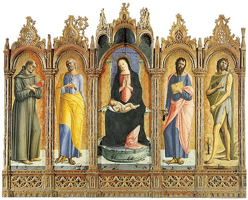 Madonna and Child with Four Saints, 1476, Alvise Vivarini