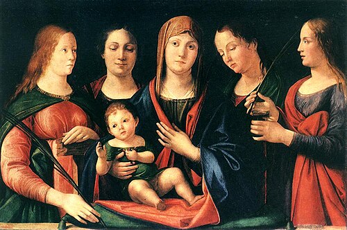 Mary and Child with Sts Mary Magdalene and Catherine, 1504, Alvise Vivarini